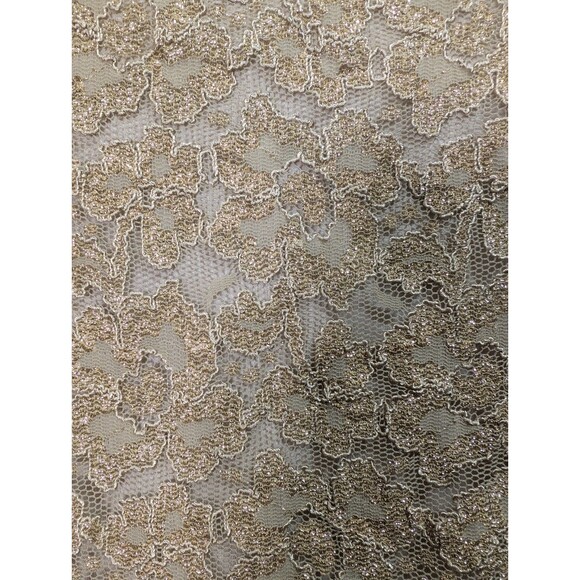 Vintage Y2K Lace Top Gold Mesh Boho Fairy Cyber Glam Romantic Ethereal Goddess - Picture 10 of 14